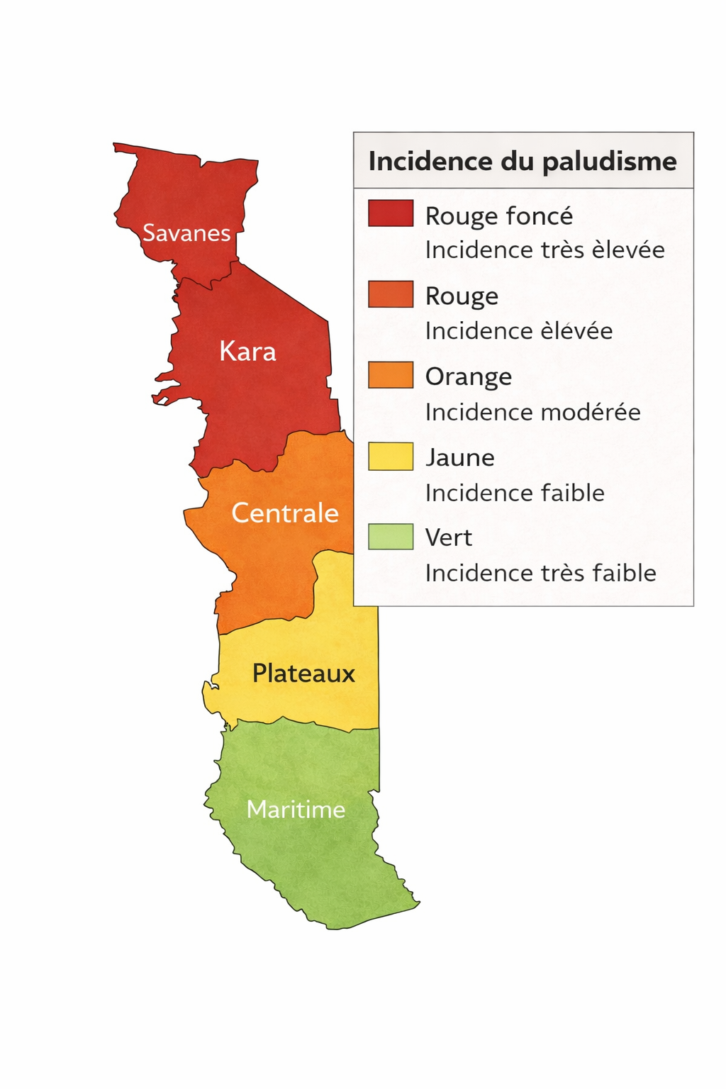 Carte paludisme Togo